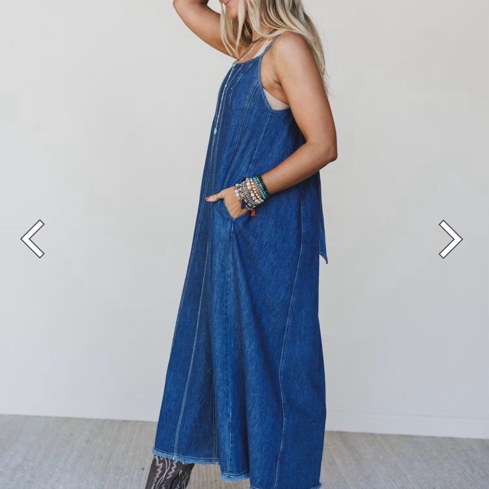 Denim Maxi Dress - Picture 5 of 13